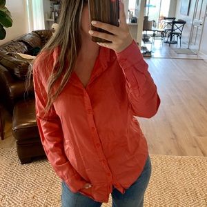 CP Shades Cotton Silk Button Down Top M